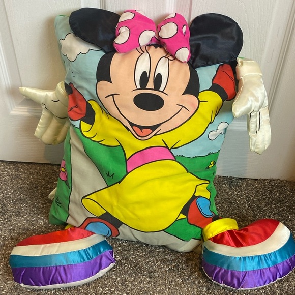 Vintage Disney Minnie Mouse Cuddle Pillow with Arms & Legs - Picture 1 of 12